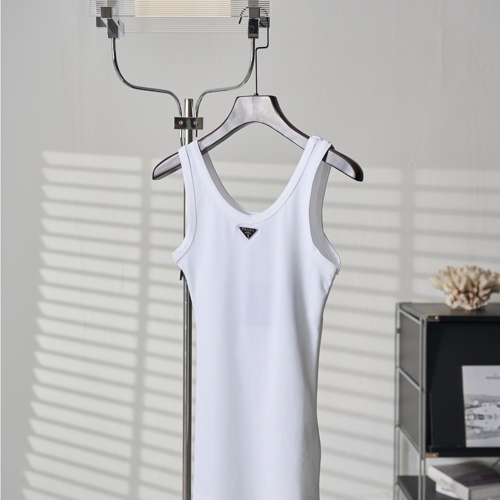 Prada White Slim-fit Tank Top - Picture 2 of 10